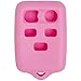 Keyless2Go New Silicone Cover Protective Case for 5 Button Remote Key Fob with FCC CWTWB1U511 - Pink