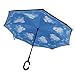 MY’S Inverted Reverse Folding Umbrella Double Layer Cars Reversible Umbrella waterproof UV proof Windproof Umbrella Self-Standing & C-Shape Easter/ Fathers Day Promotion!