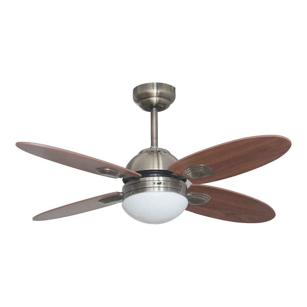 Bastilipo Bermeo Ceiling Fan with Remote Control E27, 60 W, Leather, 105 x 41 cm