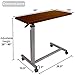 Medical Adjustable Overbed Bedside Table With Wheels (Hospital and Home Use)