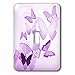 3dRose LLC lsp_101505_1 Pretty Transparent Purple Butterflies Single Toggle Switch