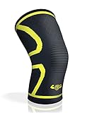 Knee Sleeve - Premium Quality Compression Knee Sleeve for Joint Pain Relief, Arthritis, Injury Recovery, Weightlifting, Sports and Running - Knee Support Great for Men & Women (Yellow)