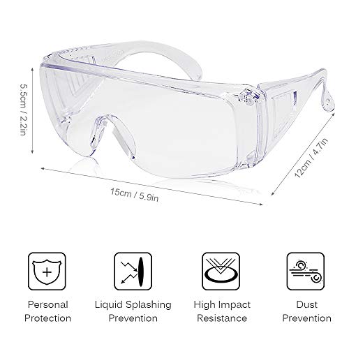 Lixada-Safety-Glasses-Personal-Protective-Equipment-PPE-Eyewear-Protection-Clear-High-Impact-Vented-Sides-Anti-Fog-Scratch-Resistant-for-Construction-Laboratory-Chemistry-Class3-Pack