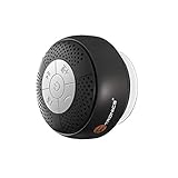 TaoTronics Bluetooth Shower Speaker, Water Resistant Portable Wireless Shower Speaker (Crisp Sound, Build-in Microphone for Hands-Free Calling, Solid Suction Cup, Control Buttons)