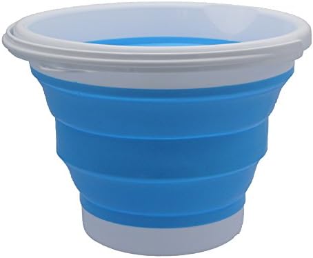 Fiomia Folding Bucket 2.64Gallon/10L For Camping Gardening Car Washing (Blue)