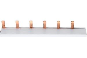 LAOSEP Breaker Bus Bar, Good Conductivity Insulation 1P Bus Bar Pure Copper for Schools Hospitals Hotels Home(6 Way)