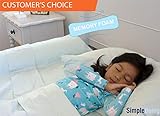 SimplyLife Home 100% Memory Foam Child Bed Rail Bumpers, Portable Non-Skid Sleep Foam Railing Guard for Infants Toddlers Kids, Travel Size Safety Side Pillow Pad With Waterproof Cover - White