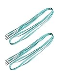 uxcell Women Men Sneakers Nylon Flat Shoelaces Shoe Lace Teal 2 Pairs