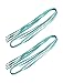 uxcell Women Men Sneakers Nylon Flat Shoelaces Shoe Lace Teal 2 Pairs