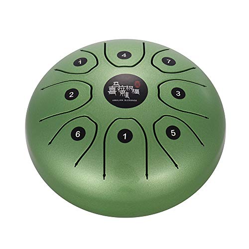 5.5 Inch Mini 8-Tone Steel Tongue Drum C Key Percussion Instrument Hand Pan Drum with Drum Mallets Carry Bag