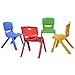 Costzon Kids Chairs, Stackable Plastic Learn and Play Chair for School Home Play Room, Colorful Chairs for Toddlers, Boys, Girls (Multicolor, 8 Chairs)