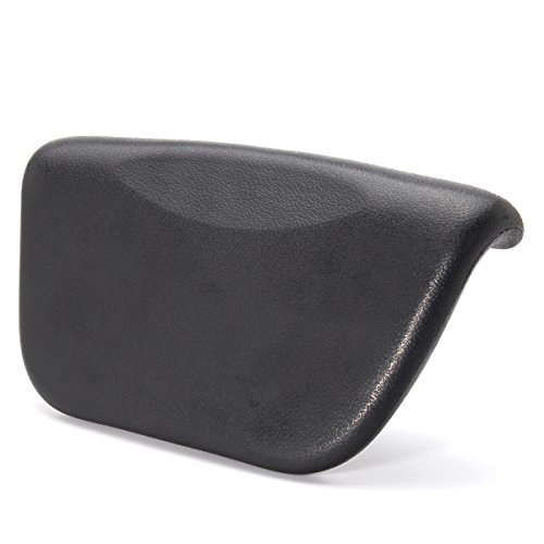 ESSORT Bathtub Pillow, Large Spa Mesh Pillow, Luxury Comfortable Soft Bath Cushion Headrest, for Shoulder Neck Support Backrest, Fits Any Size of Tubs, Jacuzzi (Black, PU Compact Version)