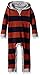 Burt's Bees Baby baby-boys Matelasse Organic Baby Kimono One Piece Jumpsuit, Thermal Rugby Stripe Hooded, 24 Months