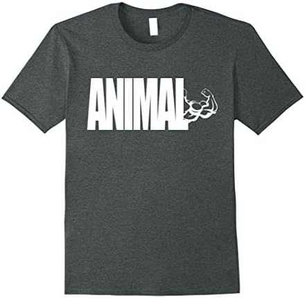 Mens C544 ANIMAL Gym T Shirt Workout MMA Fitness Motivation Tee 2XL Dark Heather