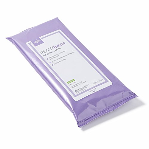 Medline ReadyBath Scented Body Cleansing Cloths, Standard Weight Wipes (8 Count Pack, 30 Packs)