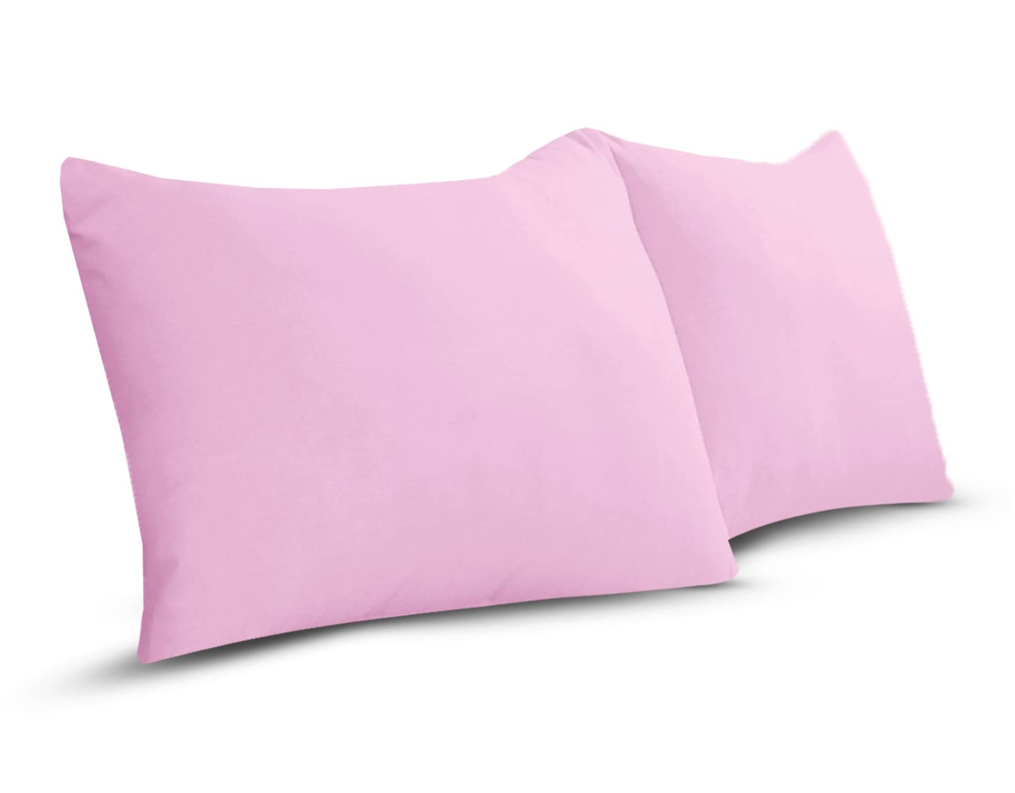 A ATH COLLECTION 100% Egyptian Cotton Pair OF Pillowcases 200 Thread Count Soft Pillow Cases 2 Pack (Pink)