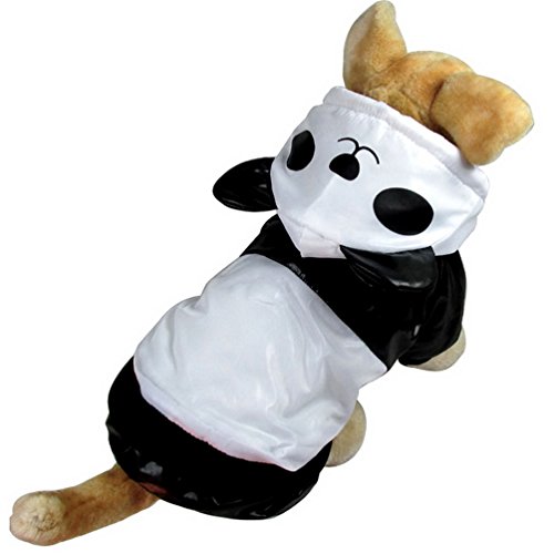 SELMAI Dog Panda Costume Hooded Four Legged Jumpsuit for Small Dogs Cat Puppy