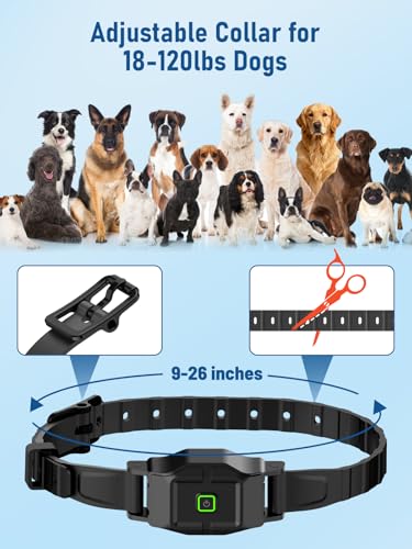 VOISTINO 2-in-1 GPS Wireless Dog Fence & Training Collar with Remote, Up to 2997 ft Range, 4 Training Modes, IPX7 Waterproof & Rechargeable, Built-in Light, Electric Dog Fence System