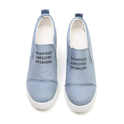 Teresamoon Women's Ladies Fashion Ankle Letter Increasing Wedges Shoes Short Boots - Thumbnail 4