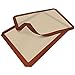 Silicone Mats Baking Set of 3 - Durable Non-Stick Silicone Baking Mats for Easy Cleaning and Even Baking | Professional Quality Baking Mat for Deliciously Convenient Bakes | 16.5 x 11.6 In - Red