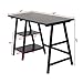 Tangkula Computer Desk with Shelves, Modern Trestle Desk Home Office Desk with Storage Shelf, Space Saving Study Writing Desk, Desk for Bedroom
