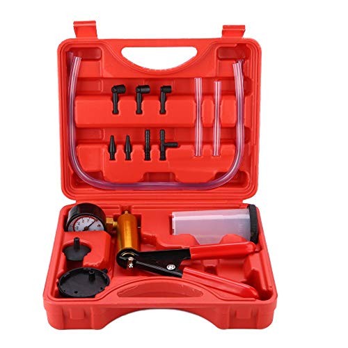 motorcycle brake bleeder kit Vacuum Testing Pump, Brake Bleeder Vacuum Pump Vacuum Tester Brake Bleeding Tool Kit for Car Motorcycle