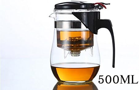 UniversalD® - Glass Filtering Tea Maker Teapot With a Warmer and 6 Tea Cups 500ml/600ml/750ml (500ML.)