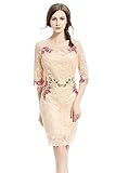 Joy EnvyLand Women Floral Sheath Cocktail Prom Party Embroidered Bodycon Dress