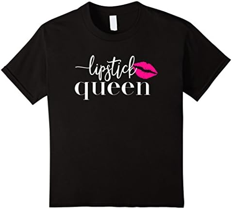 unisex-child Lipstick Queen Cute Graphic T-Shirt for Women 6 Black