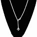 ENSIANTH Infinity and Airplane Lariat Y Necklace Jet Plane Jewelry for Flight Attendant Traveler (Airplane Y Necklace)
