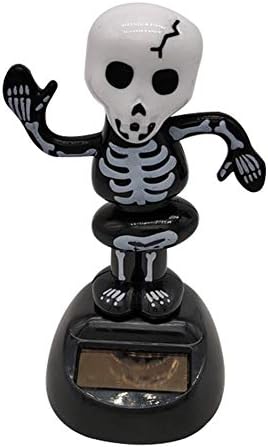 Car Dashboard Ornaments Solar Toys Innovative Skeleton Dancing Doll for Halloween Party Car Decoration Home Decor Gift
