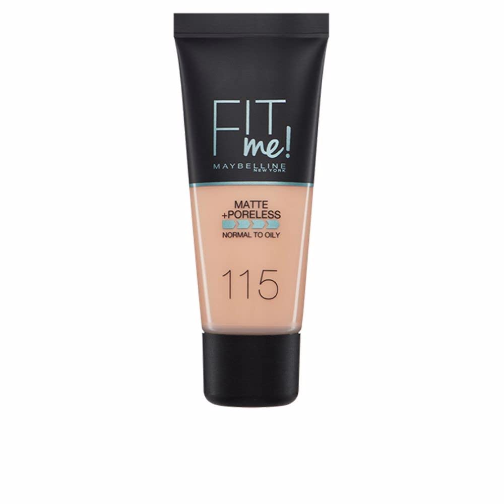 Maybelline New York Fit Me Matte Foundation Refines Pores Shade 115 Ivory ,30 ml (Pack of 1)