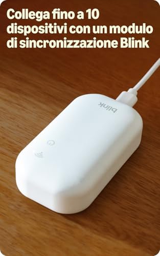 Videocamera esterna 2K+ Blink (ultimo modello) —videocamera di sicurezza smart senza fili, risoluzione video 2K, audio ottimizzato, durata delle pile fino a due anni. Sistema da 4 videocamere, bianco
