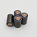 US85 Superman Black Chrome Auto Car Wheel Tire Air Valve Caps Stem Cover