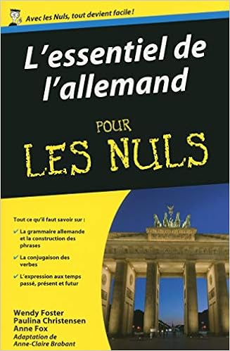 Amazon Fr Essentiel De L Allemand Pour Les Nuls Christensen Paulina Foster Wendy Fox Anne Livres