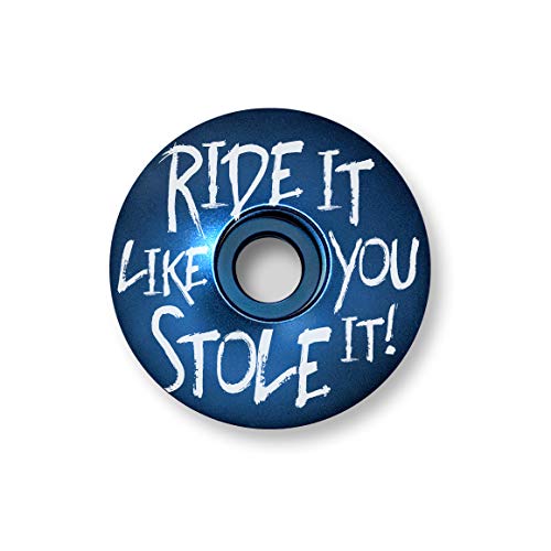 KustomCaps Ride It Like You Stole It 1 1/8" Bicycle Headset Cap (Blue)