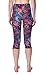 VIV Collection Regular Size Printed Brushed Capris (Fire Water Earth Paisley)