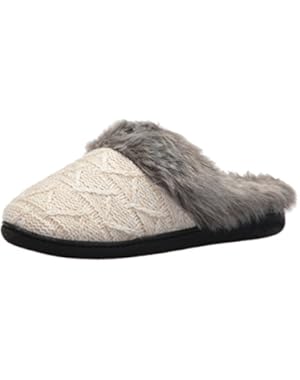 Women's Textured Knit Clog w Pile Cuff