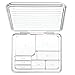 InterDesign Linus Stackable Battery Organizer Box for AA; AAA and Other Batteries - Clear