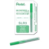 Pentel Refill for Handy-Line S Highlighter, Light Green Ink, Box of 12 (SLR3-K)