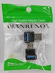 QIANRENON 90 Degree USB 3.1 Adapter USB A Male to