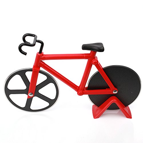 Z-COLOR 1pcs Pizza Cutter Red Bicycle Bike Pizza Cutter Wheel Kitchen utensils pizza baking bar Tools