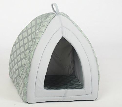 Pet House Igloo Very Warm Insulated Padded Cosy Cave Bed house Dog Cat Kitten [Sady Trading] (LARGE, SILVER)