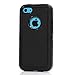 iPhone 5c Holster case,Auker Defender 3in1 Shock Absorbing Heavy Duty Rugged Hybrid Rubber Anti-Slip Scratch Resistant Full Body Protective Case with Built-in Screen Protector for iPhone 5c (Black)
