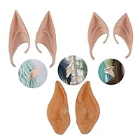 Elf Ears Cosplay Party Soft Latex Sharp Fake Ear Fairy Pixie Elf Accessories Prosthetic 3 Pair by GOCROWN