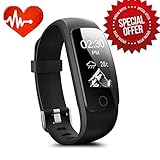 Fitness Tracker, DRILLPRO ID107Plus HR Fitness watches , IP67 Waterproof 0.96''OLED Touchscreen Bluetooth Activity Tracker - Heart Rate Measurement / 14 Sports Mode / Breathing Guidance