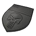 All Black USA American Flag Punisher Shield Subdued ACU PVC Rubber Fastener Patch