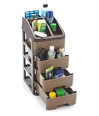 Samaaya 4 Tier Compartment Multipurpose Plastic Drawer Storage