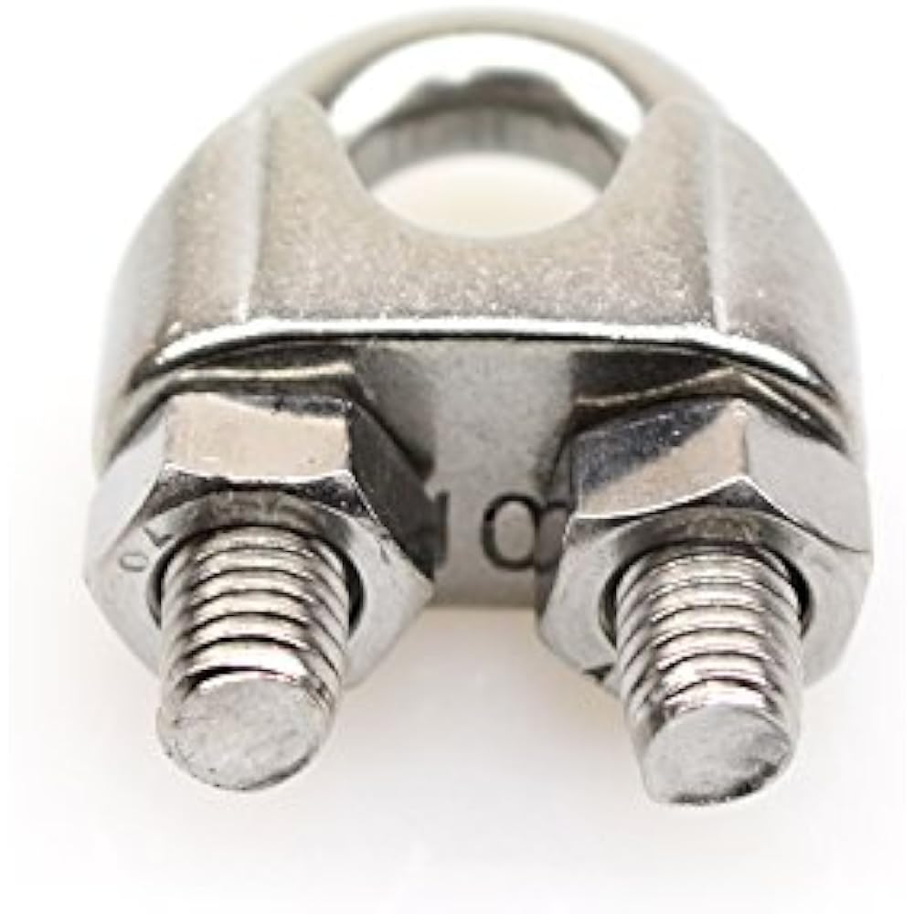 Pack Of Wire Rope Clips 4, 3/8 Inch M10 Stainless Steel Cable Clamp