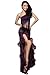 ZLTdream Women's Latin Dance Oblique Top And Dovetail Split Skirt 2PCS/Set